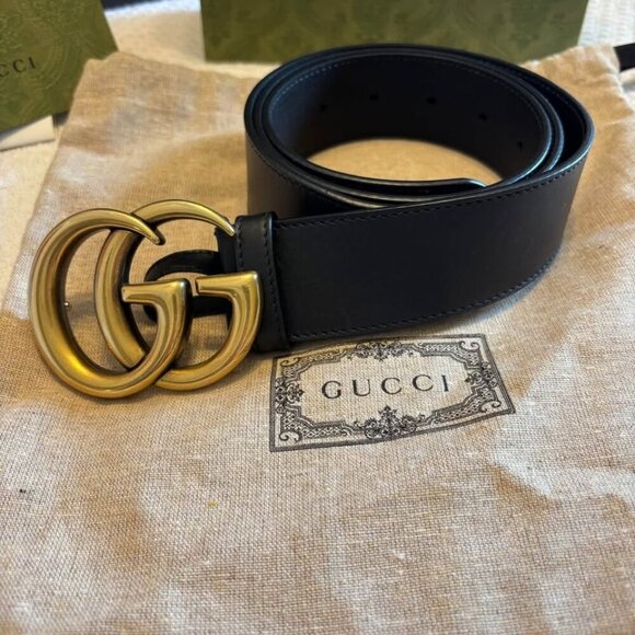 Gucci Marmont Wide Belt Style 400593 APT00T‎ 1000 size 95 - Picture 2 of 9